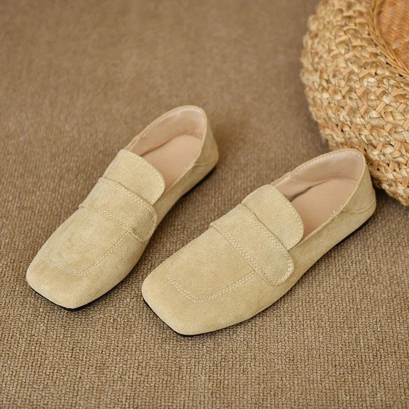 Comfort Soft Sole Square Toe Trend Spring Shallow Flats Loafers