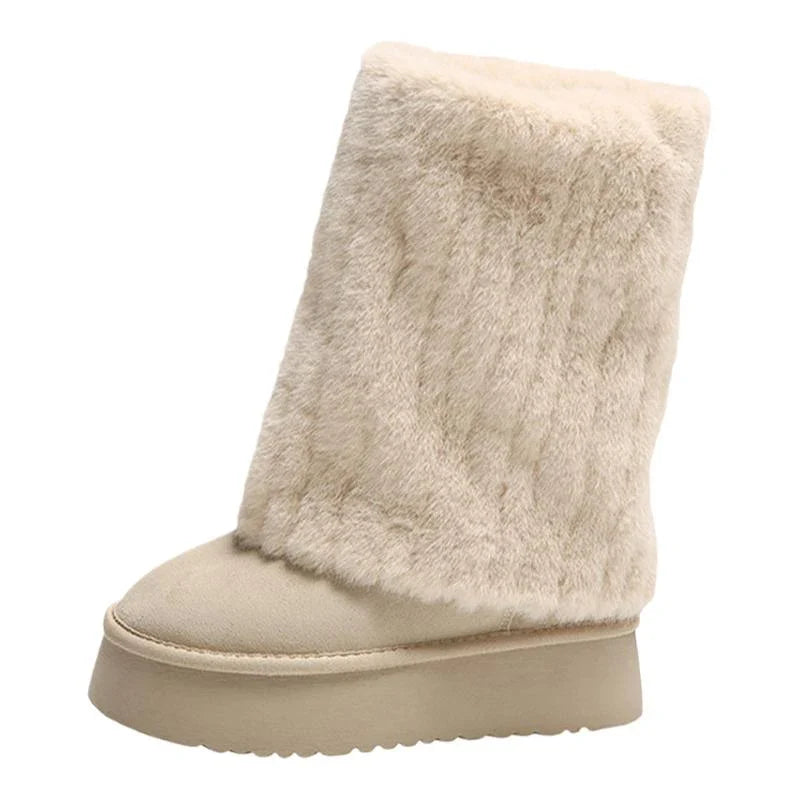 Platform Warm Slip-On Comfort Outdoor Snow Boot