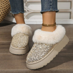 Short Plush Warm Casual New Suede Fur Elegant Snow Boot