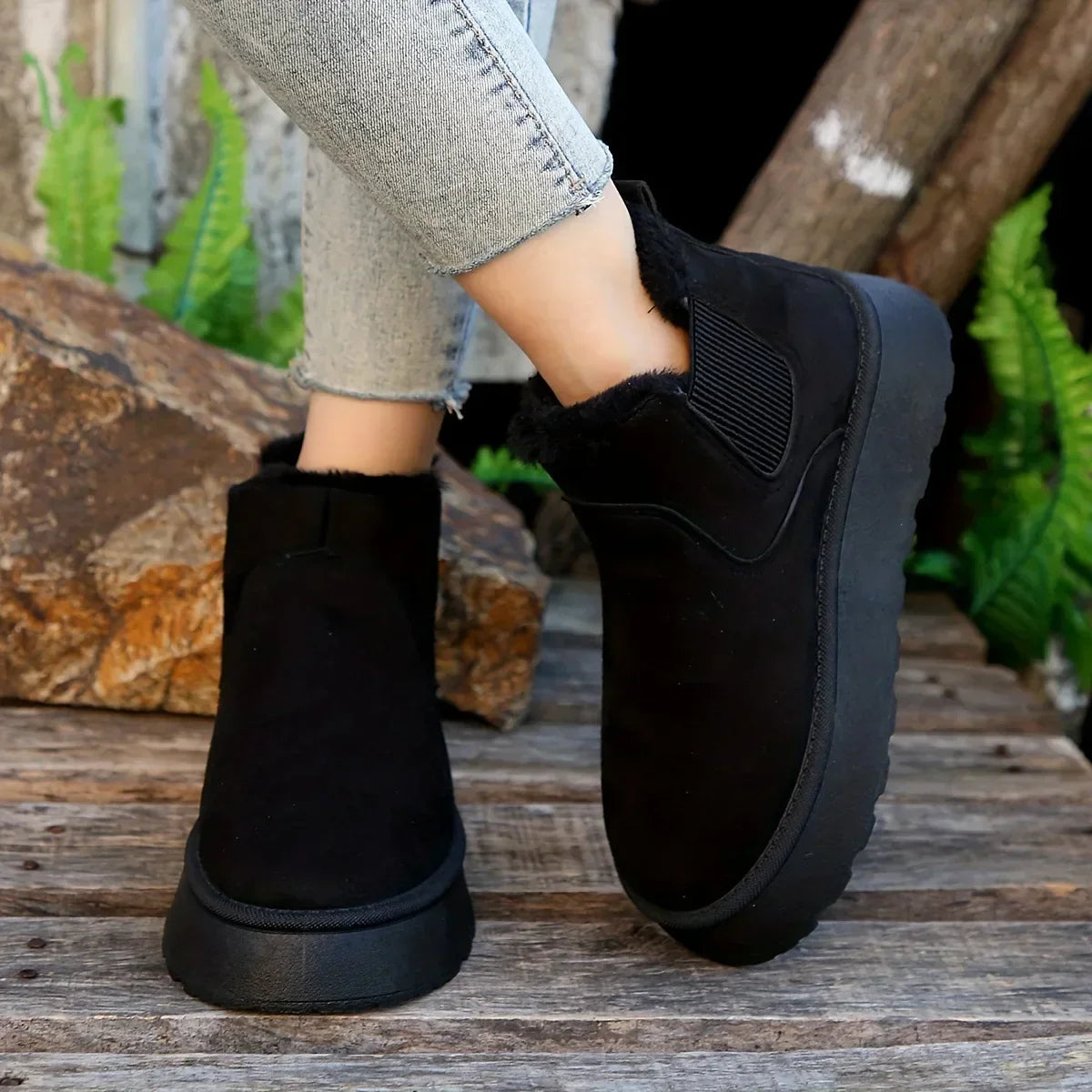 Short Plush Warm Snow Boots