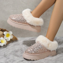 Short Plush Warm Casual New Suede Fur Elegant Snow Boot