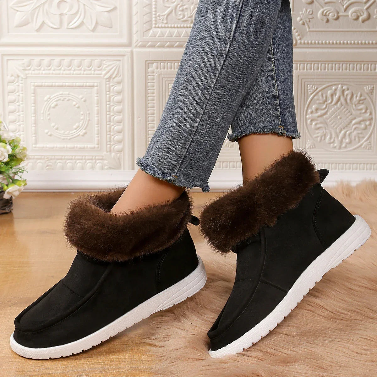 Boots New Thickening Plush Warm Snow Boots