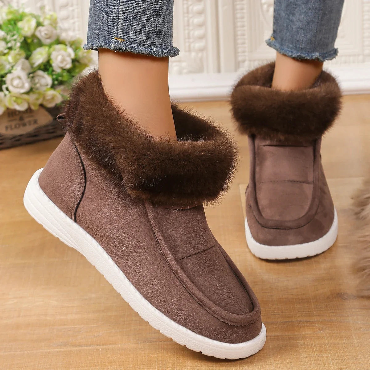 Boots New Thickening Plush Warm Snow Boots