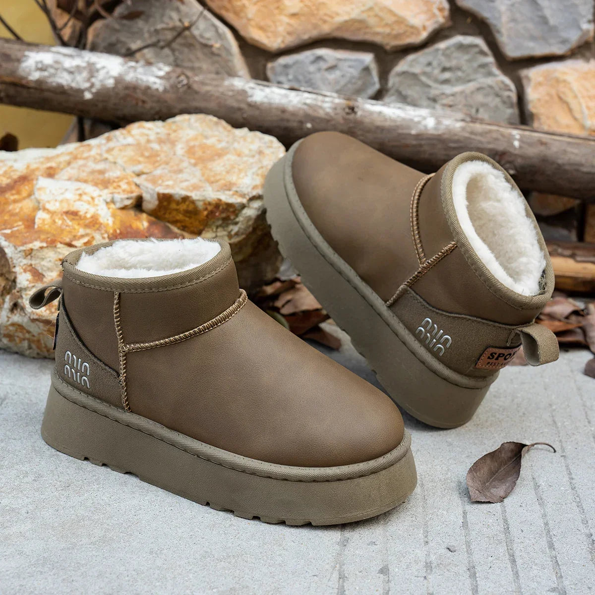 Boots Short Plush Warm Snow Boots