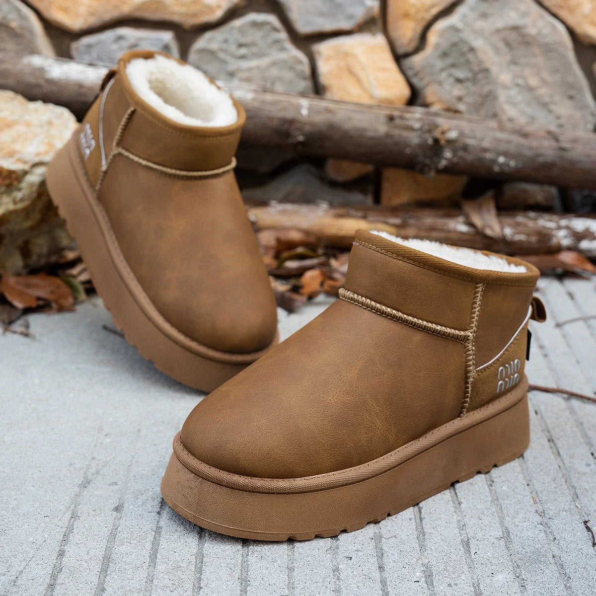 Boots Short Plush Warm Snow Boots