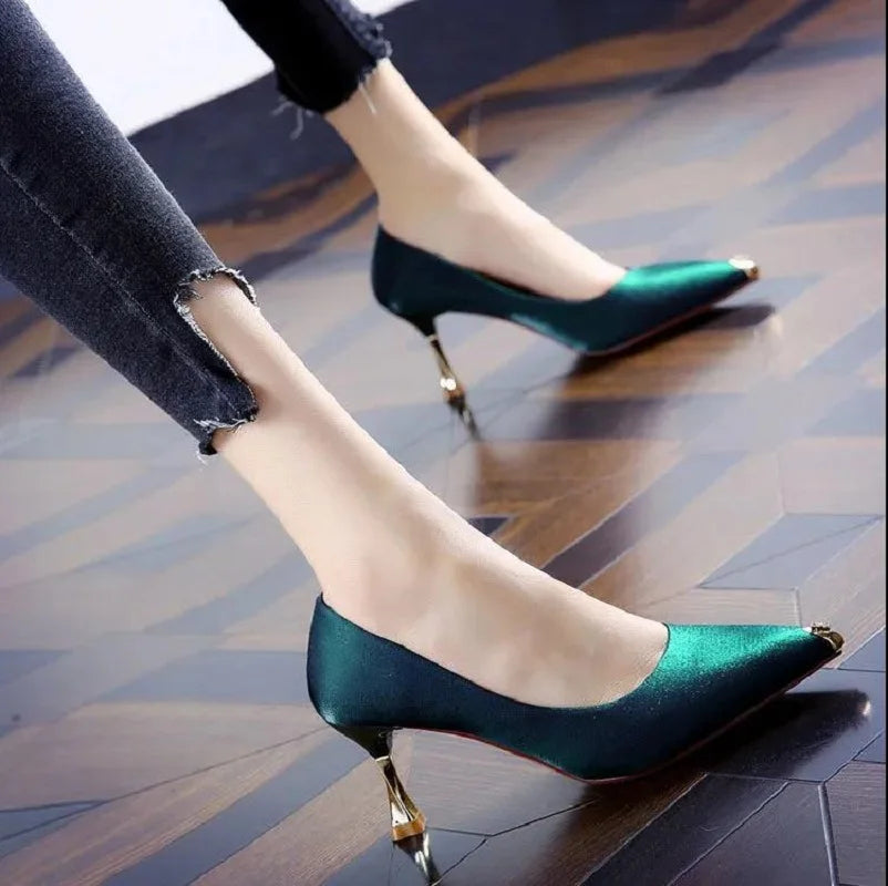 Sweet Light Weight Blue Party Lady Classic Office High Heel