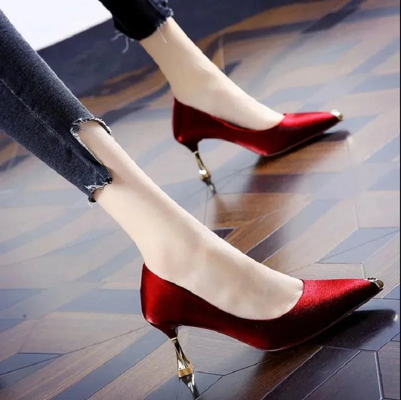 Sweet Light Weight Blue Party Lady Classic Office High Heel