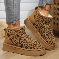 Leopard Print BootsComfortable Warm Snow Boots