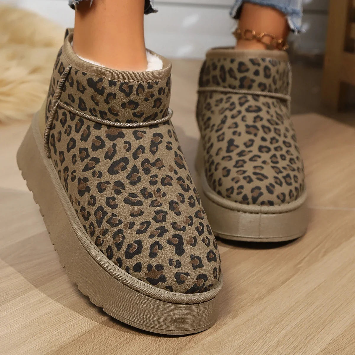 Leopard Print BootsComfortable Warm Snow Boots