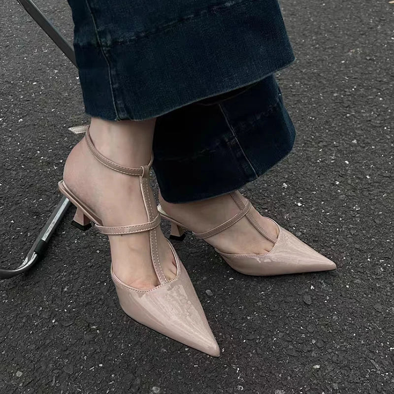 Pointed Toe Slingback Slides Flip Flops Low Heel Pumps