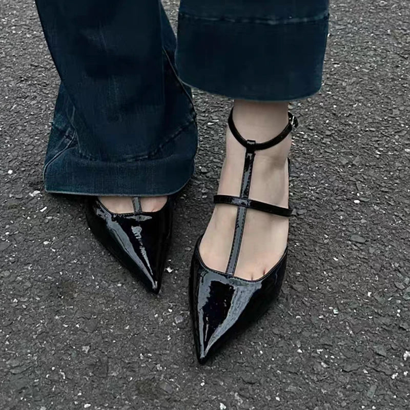 Pointed Toe Slingback Slides Flip Flops Low Heel Pumps