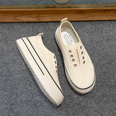 Outdoor Walking Canvas Jogging Slip-on Vulcanized Flat Casual Skateboard