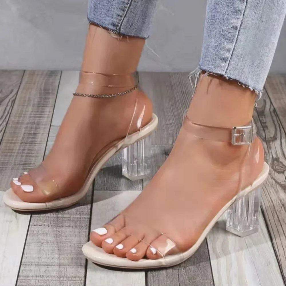 Korean Pointed Apricot Black Color Block Elegant Low Heel Pumps