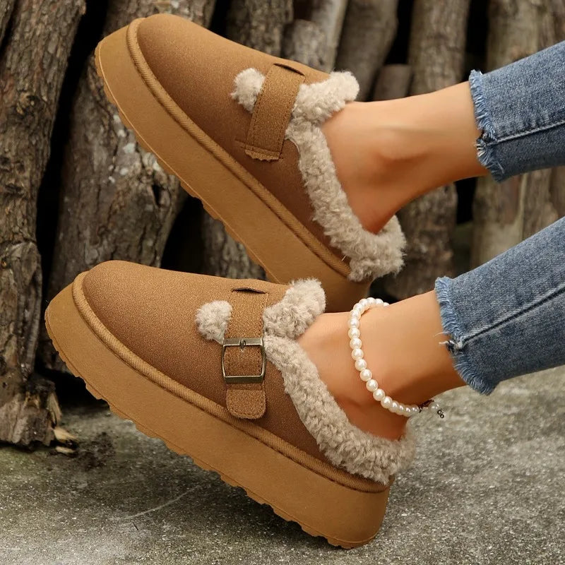 Warm Plush Retro Platform Cotton Snow Boot