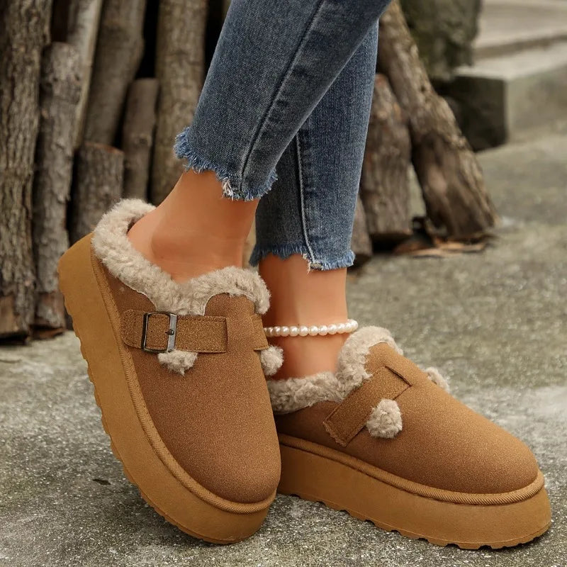 Warm Plush Retro Platform Cotton Snow Boot