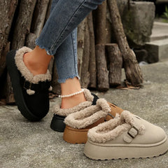 Warm Plush Retro Platform Cotton Snow Boot