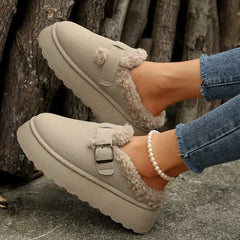 Warm Plush Retro Platform Cotton Snow Boot