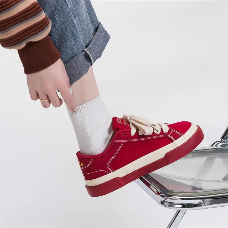 Autumn Thick Soled Canvas Breathable Versatile Outdoor Trainers Skateboard