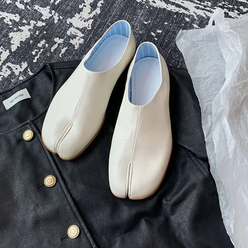 Tabi Soft-Soled Casual Leather Spring Comfort Pumps Loafers