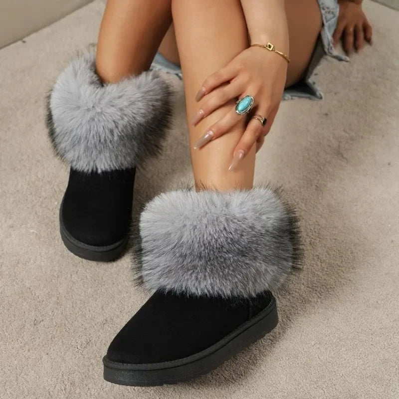 Warm Plush Ankle Stylish Comfortable Casual Snow Boot