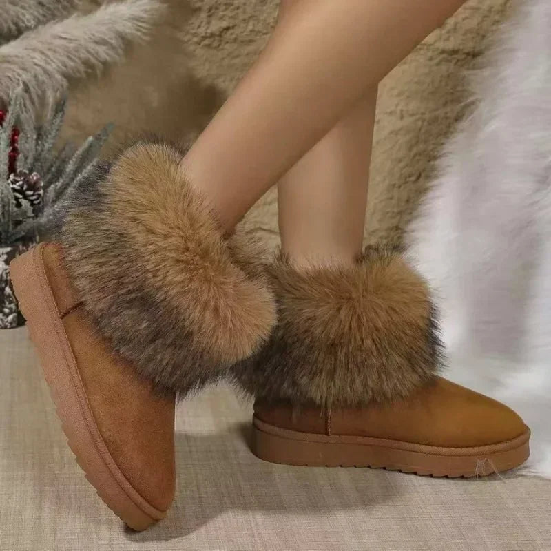 Warm Plush Ankle Stylish Comfortable Casual Snow Boot