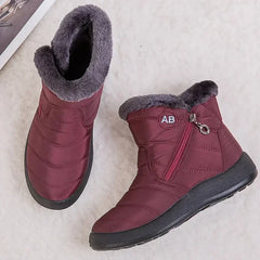 Women's Boots Warm Boots Ankle Fur Bota Feminina Shoes