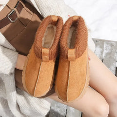 Women's Knitted Cuffed Snow Boots