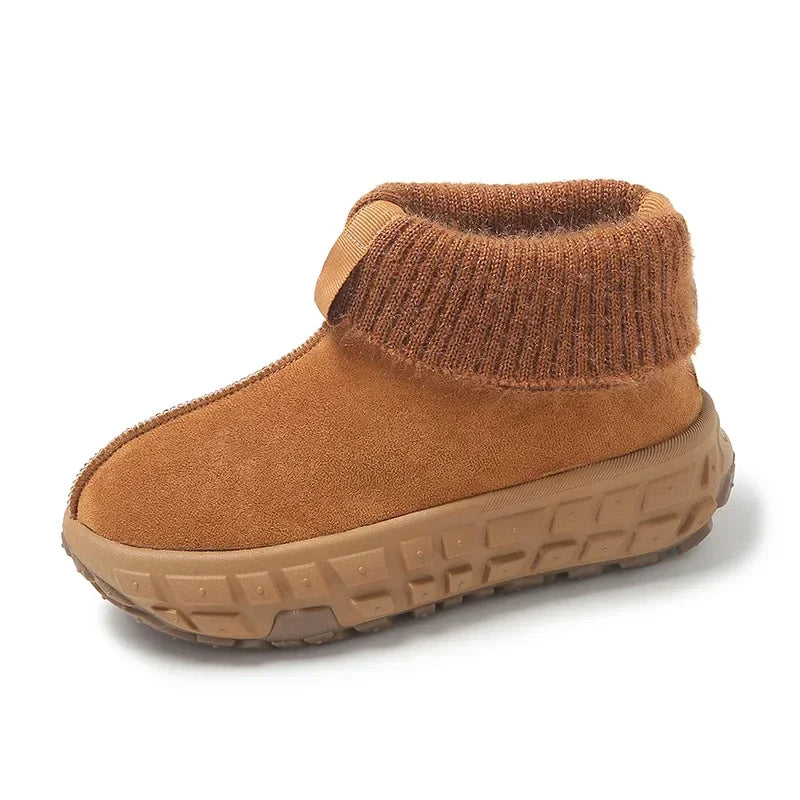 Women's Knitted Cuffed Snow Boots