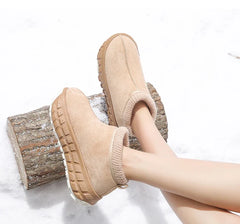 Women's Knitted Cuffed Snow Boots