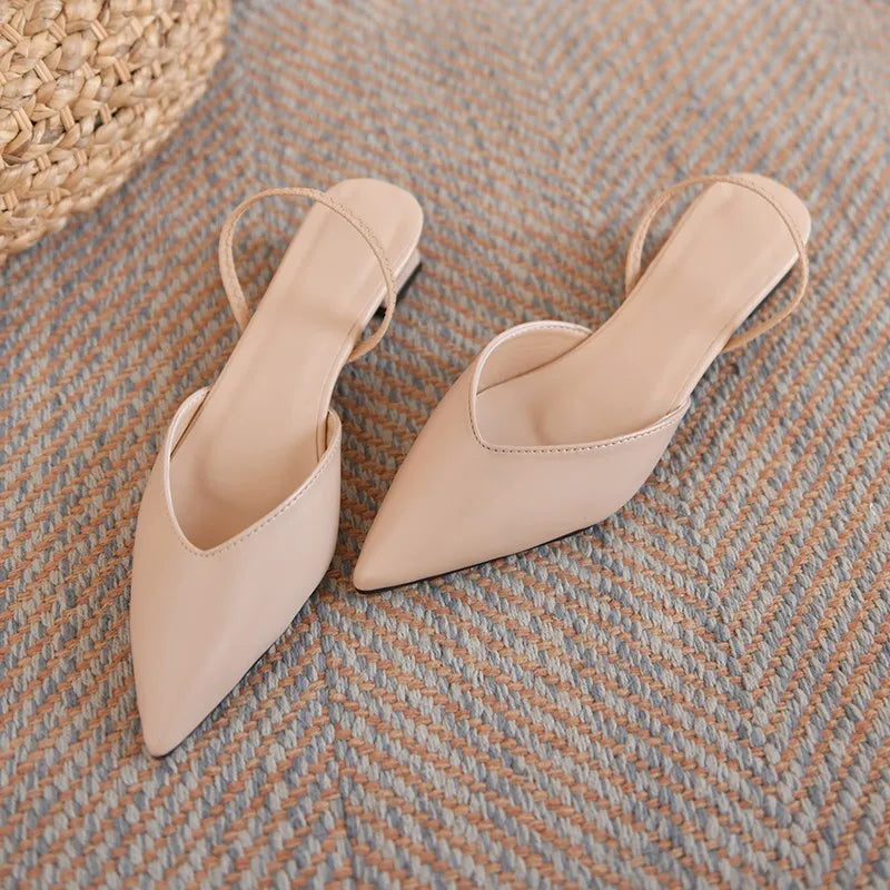 Elegant Slingback Wedding Party Low Heel Pumps