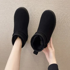Women's Shoes Australian Boots Footwear Round Toe Flat Heel Boots-Snow Low Ankle Cotton 36-42