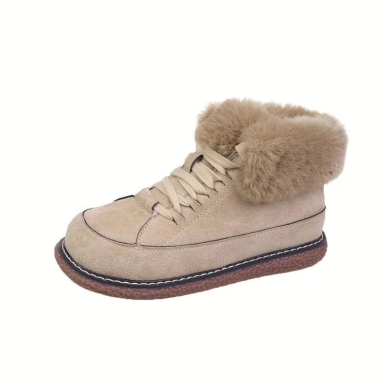 Solid Color Short Plush Lined Comfortable Warm Snow Boot