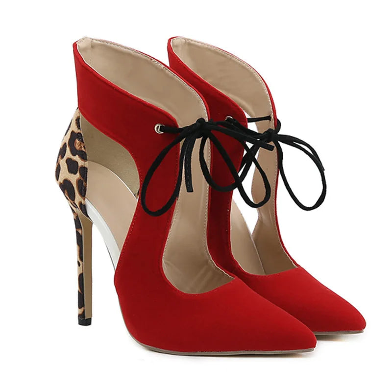 New Super High Heel Pointed Lace-up High Heel