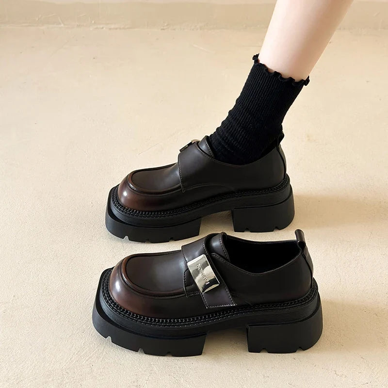 Height Increasing Black Moccasins Designer Casual Zapatos Mujer Loafers