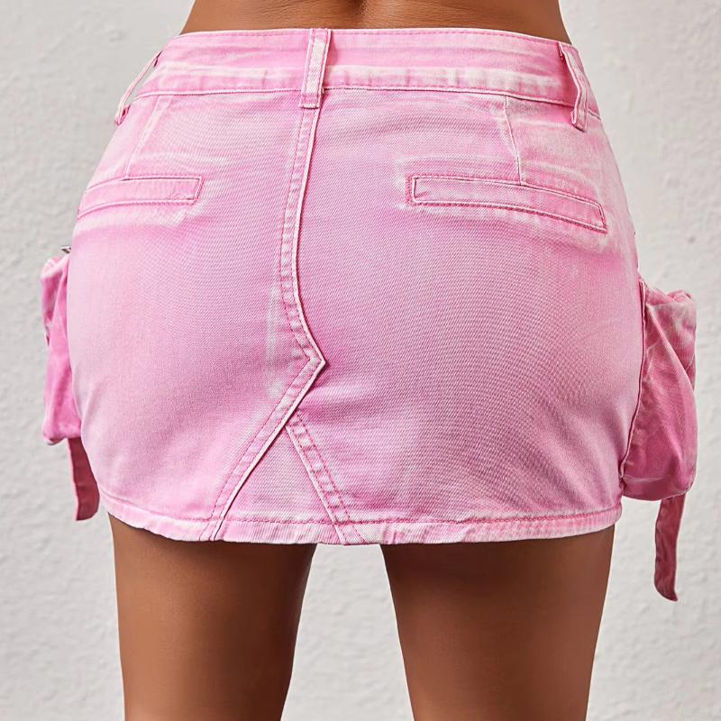 Enticing 3D Pockets Mini Skirts