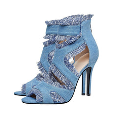 London Denim High Heels