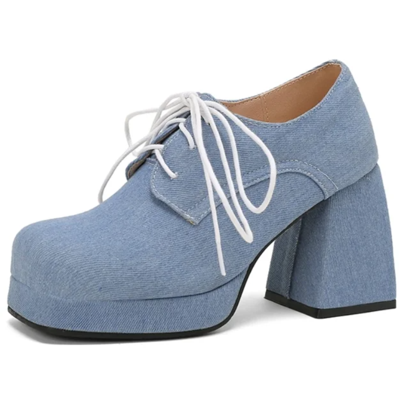 Simone Denim Heels
