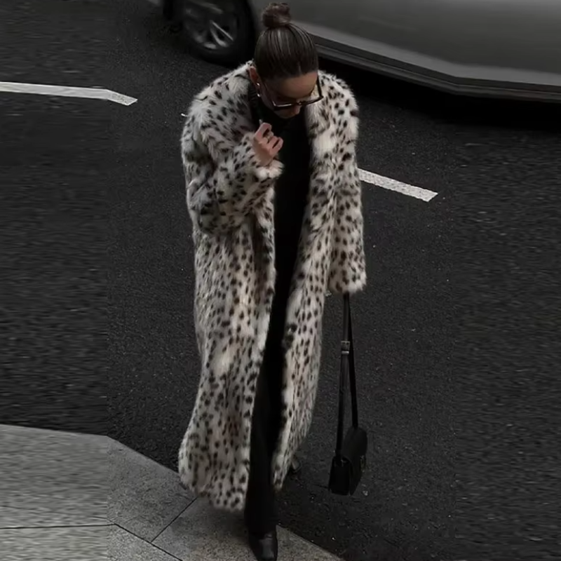 Feline Glam Leopard Open Coat
