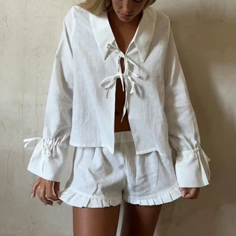 Crisscrossed Comfort Suit