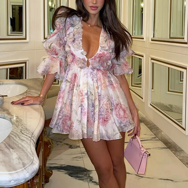 CocoFlame Puff Mini Dress