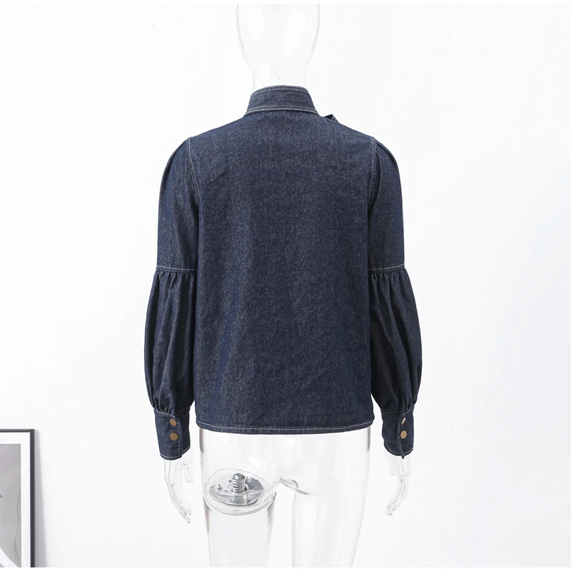 Fashionista Denim Bow Shirt