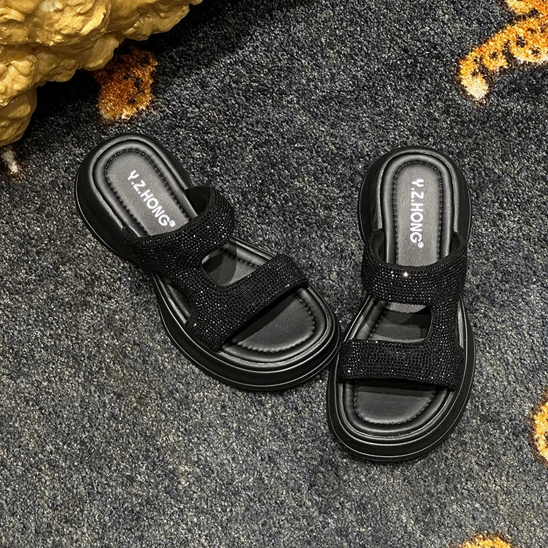 Robie Glit Platform Slippers