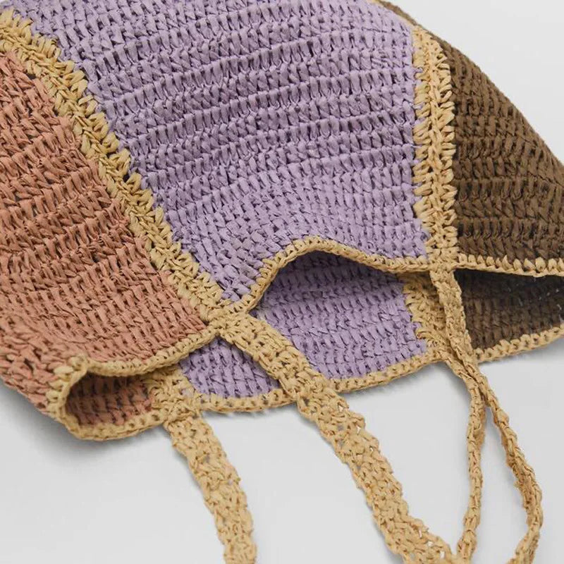 French Riviera Woven Tote Bag