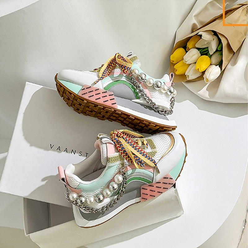 Fusion Pearl Chunky Sneakers