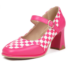 Corsa Checkered Square Heels