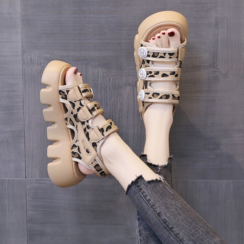 Cheetah Platform Sandals