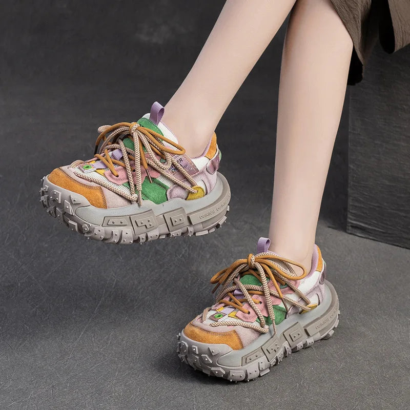 Mixed Media Sneakers