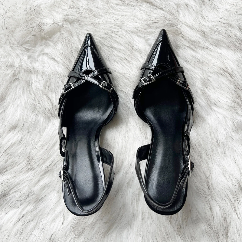 Carmen Slingback Denim Heels