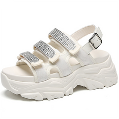 Blinky Crystal Platform Sandals