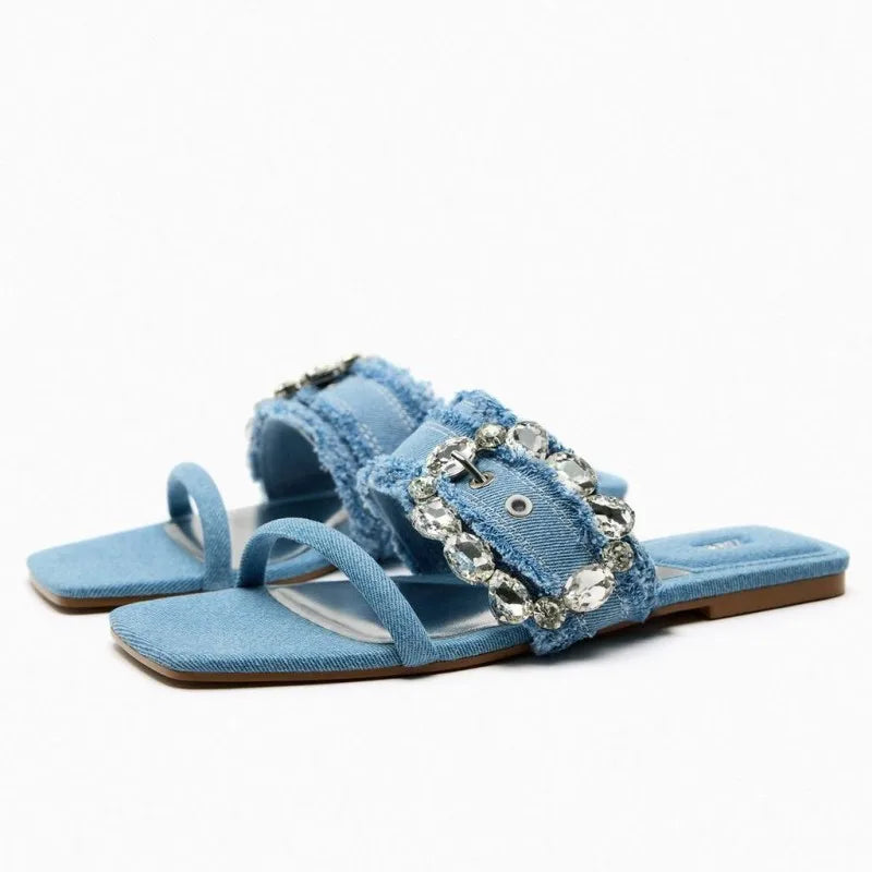 LuminaWalk Denim Slippers